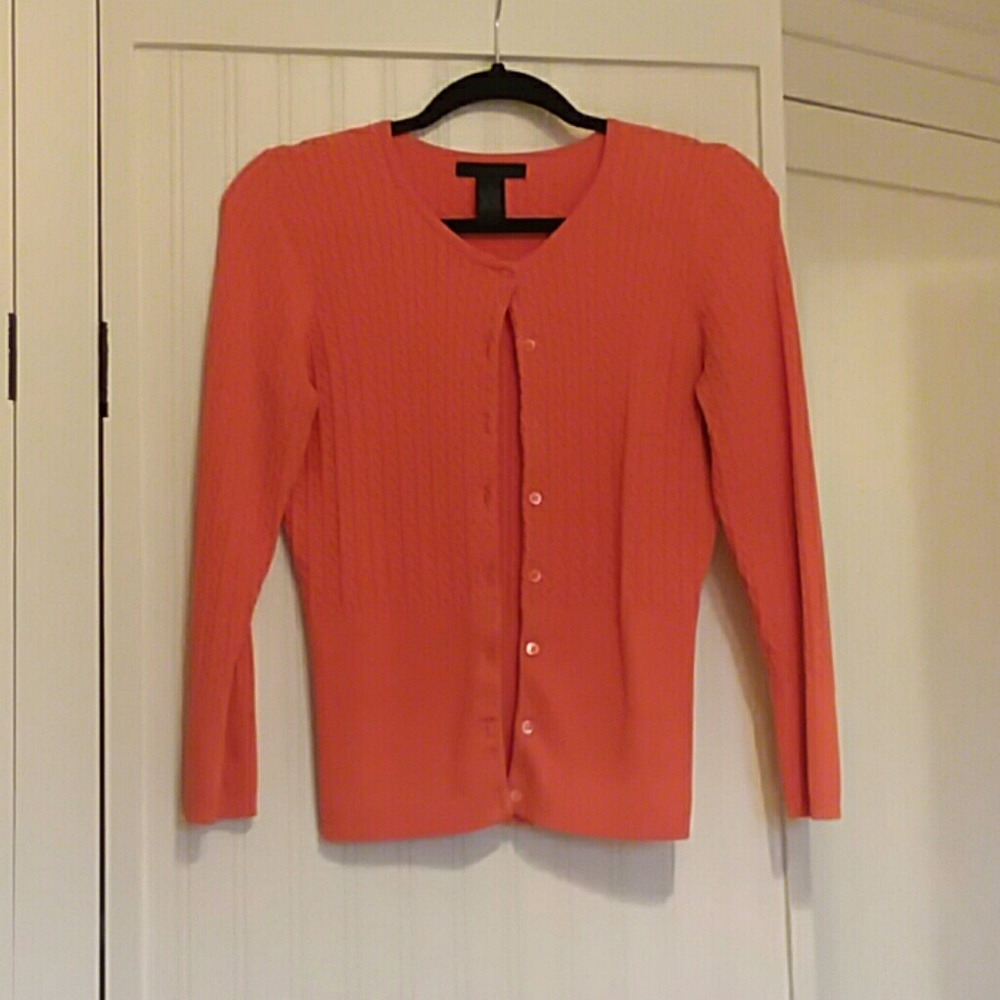 The Limited stretch orange cardigan size medium